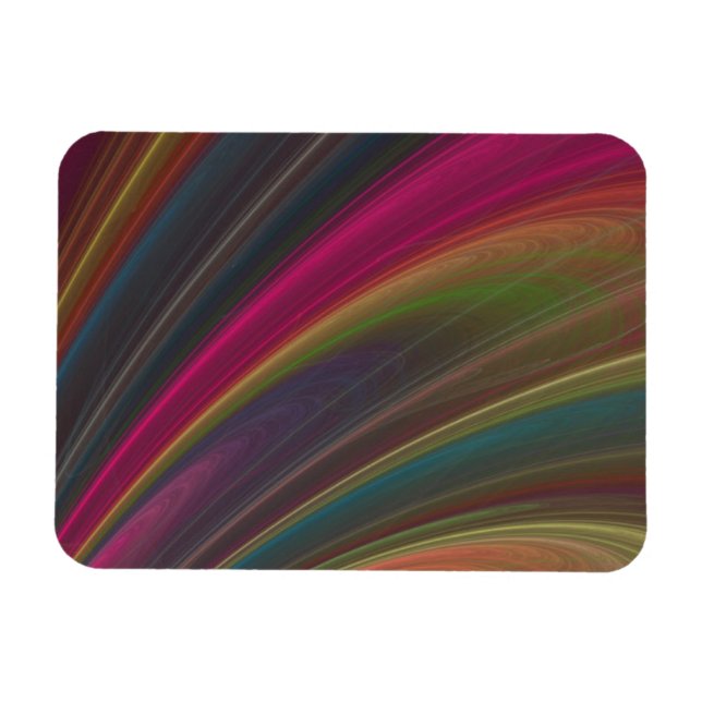 Dark Rainbow Swirls Magnet (Horizontal)