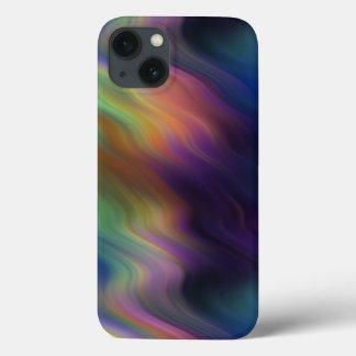 Dark Rainbow Swirls of Colors Abstract iPhone 13 Case