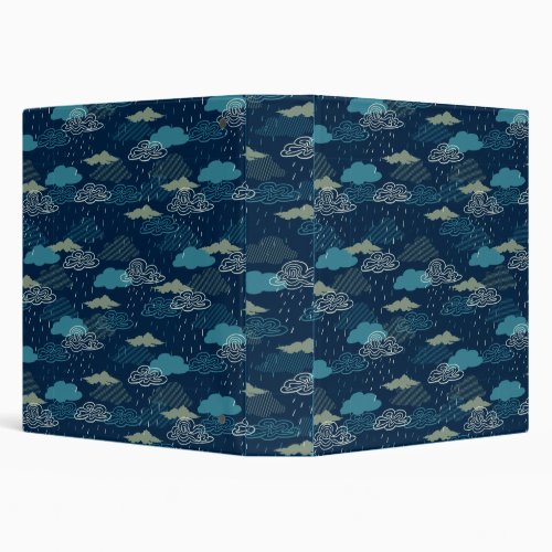 Dark Rainy Night 3 Ring Binder