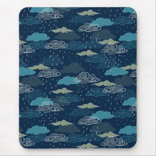 Dark Rainy Night Mouse Pad