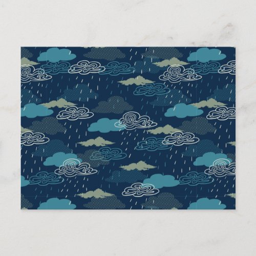 Dark Rainy Night Postcard