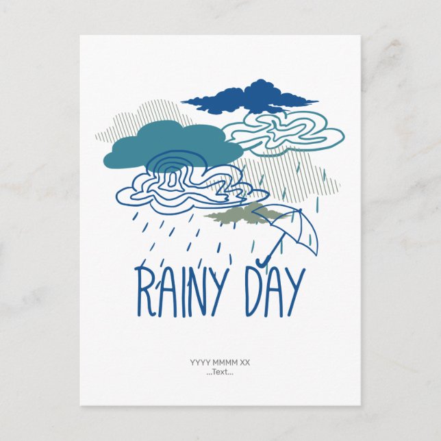 Dark Rainy Night Postcard (Front)