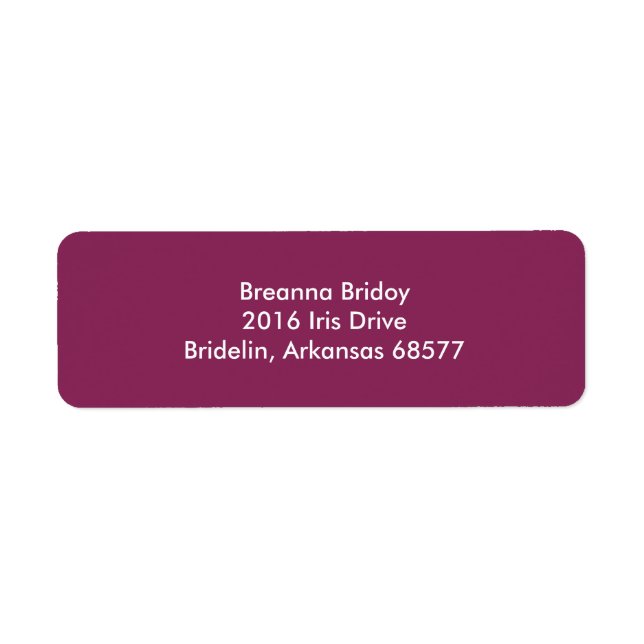 Dark Raspberry Cool Complementary Color Label (Front)