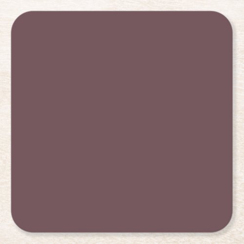 Dark Raspberry Purple Solid Color Pairs PPG1048_7 Square Paper Coaster