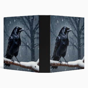 Dark Raven Black Bird 3 Ring Binder