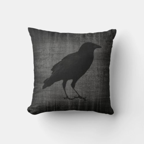 Dark Raven Gothic Pillow