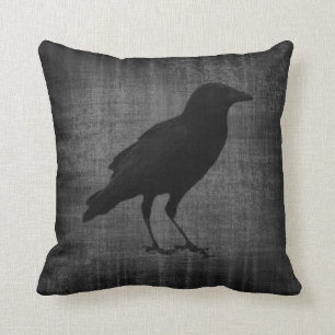 Dark Raven Gothic Pillow