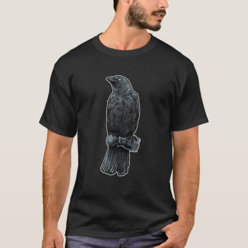 Dark Raven Gothic Religious Occult Crow T_Shirt