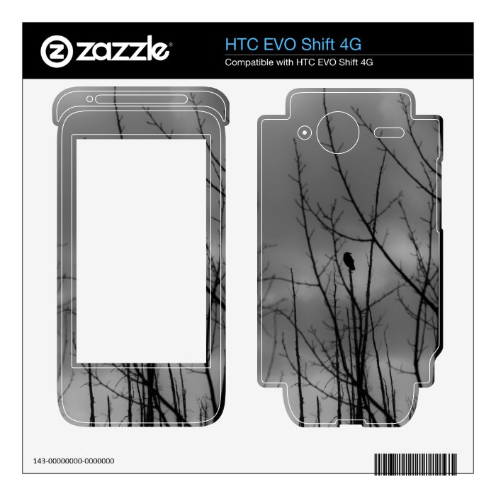 Dark Raven HTC EVO Shift 4G Decal