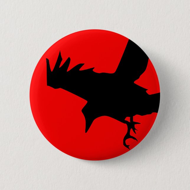 Dark Raven Pinback Button (Front)