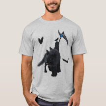 Dark reaper with guardian and crows