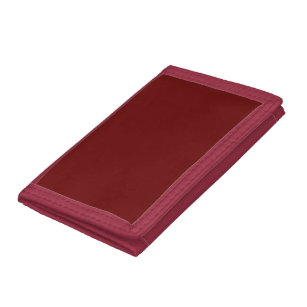Dark Red #650000, Copper Rust Trifold Wallet