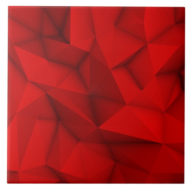 Dark Red Abstract Futuristic Cool Background Graph Ceramic Tile (Front)
