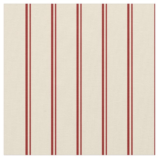 Dark Red and Beige Colored Pattern Fabric (Close Up)