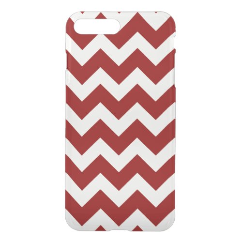 Dark Red And Beige Retro Chevron Pattern 2 iPhone 8 Plus7 Plus Case