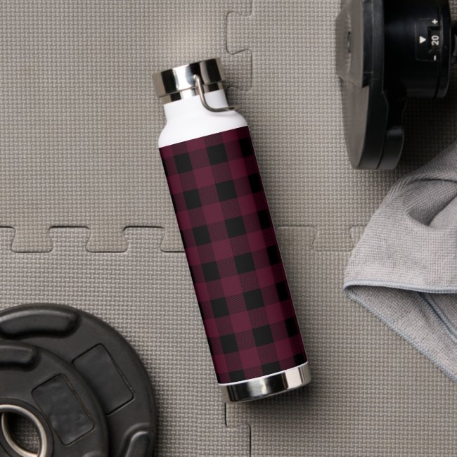 Dark Red and Black Big Checkered Pattern