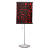 Dark Red and Black Leopard Animal Print Table Lamp (Right)
