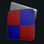 Dark Red and Blue Rectangles Laptop Sleeve<br><div class="desc">A bold checkered pattern comprised of two dark red rectangles and two dark blue rectangles makes up this clean digital design. It reminds me of cool flags,  heraldry,  and colors I love. 

 

 Digitally created image. 
 Copyright © 2011 Claire E. Skinner. All rights reserved.</div>
