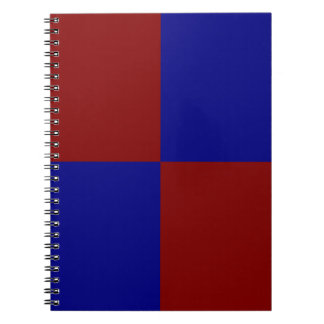 Dark Red and Blue Rectangles Notebook