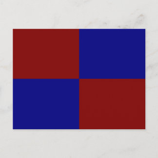Dark Red and Blue Rectangles Postcard