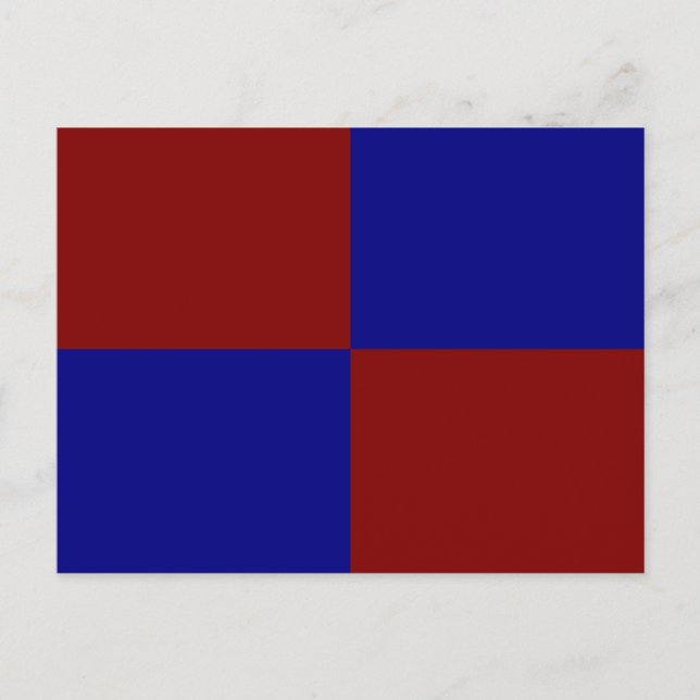 Dark Red and Blue Rectangles Postcard (Front)