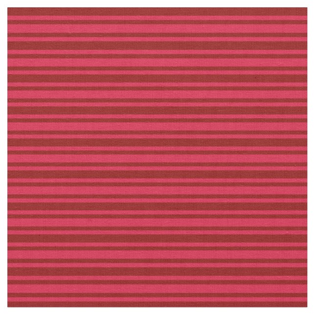 Dark Red and Crimson Lined Pattern Fabric (Close Up)