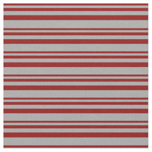 Dark Red and Dark Gray Colored Lines Fabric