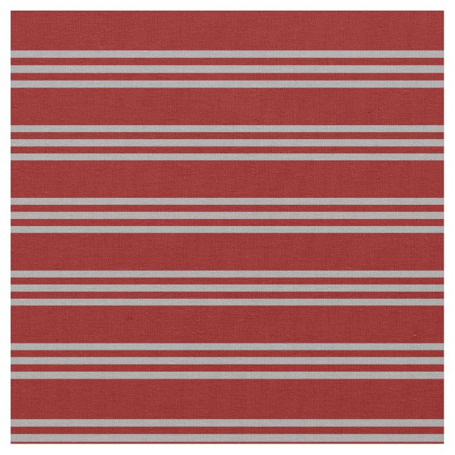 Dark Red and Dark Grey Striped Pattern Fabric (Close Up)