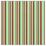 [ Thumbnail: Dark Red and Green Colored Lines Fabric ]
