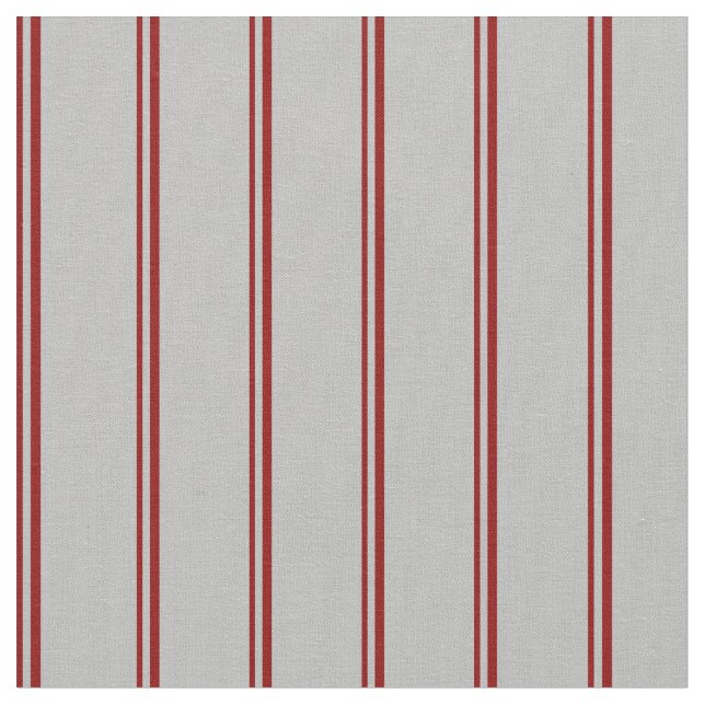 Dark Red and Grey Lined Pattern Fabric (Close Up)