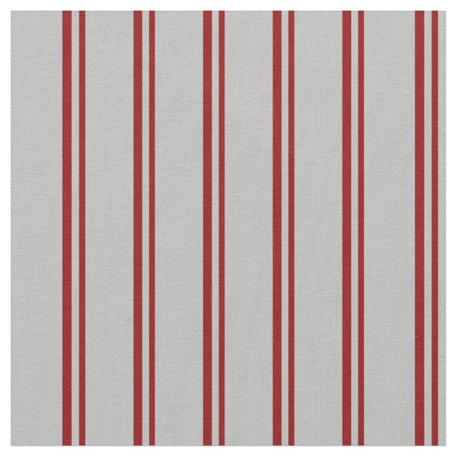 Dark Red and Grey Striped/Lined Pattern Fabric (Close Up)