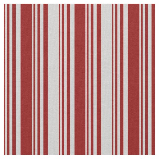 Dark Red and Light Grey Lined Pattern Fabric