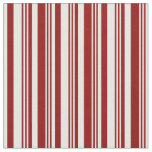 [ Thumbnail: Dark Red and Mint Cream Lines Pattern Fabric ]