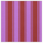 Dark Red and Orchid Colored Striped Pattern Fabric