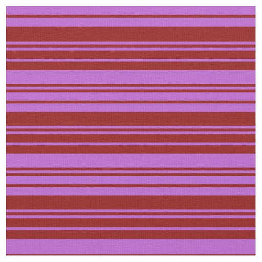 Dark Red and Orchid Striped Pattern Fabric