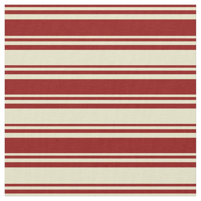 Dark Red and Pale Goldenrod Pattern Fabric (Close Up)