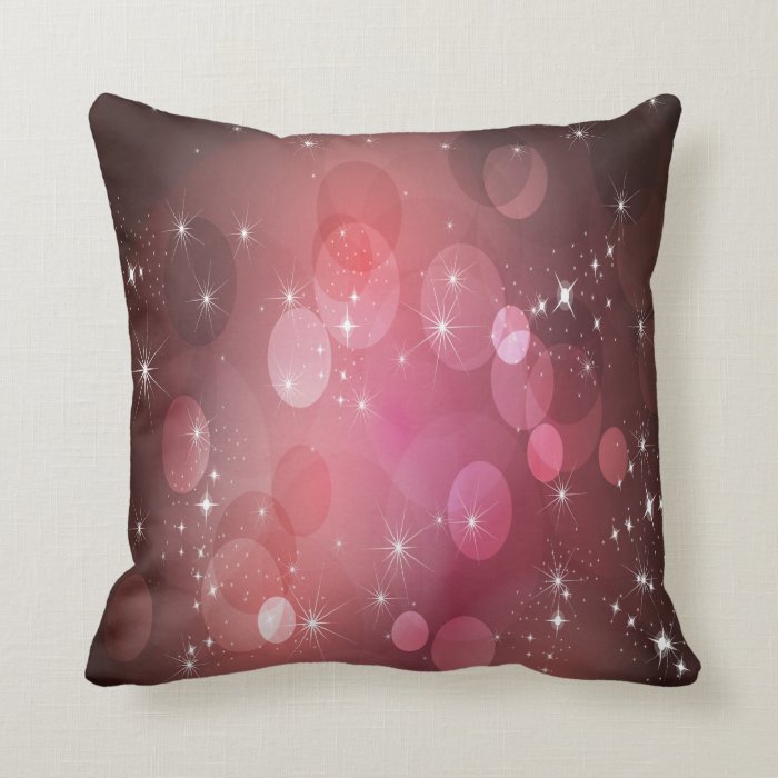 Dark Red and Pink Throw Pillow 20" x 20"