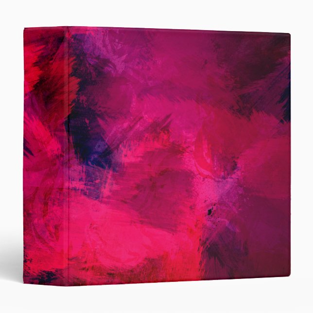 Dark Red and Purple Bold & Modern Abstract 3 Ring Binder (Front/Spine)