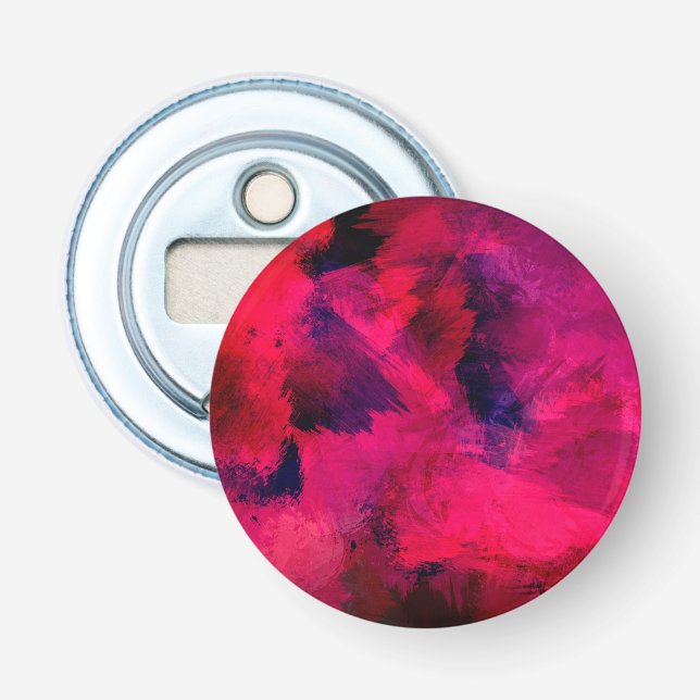 Dark Red and Purple Bold & Modern Abstract Bottle Opener (Front)