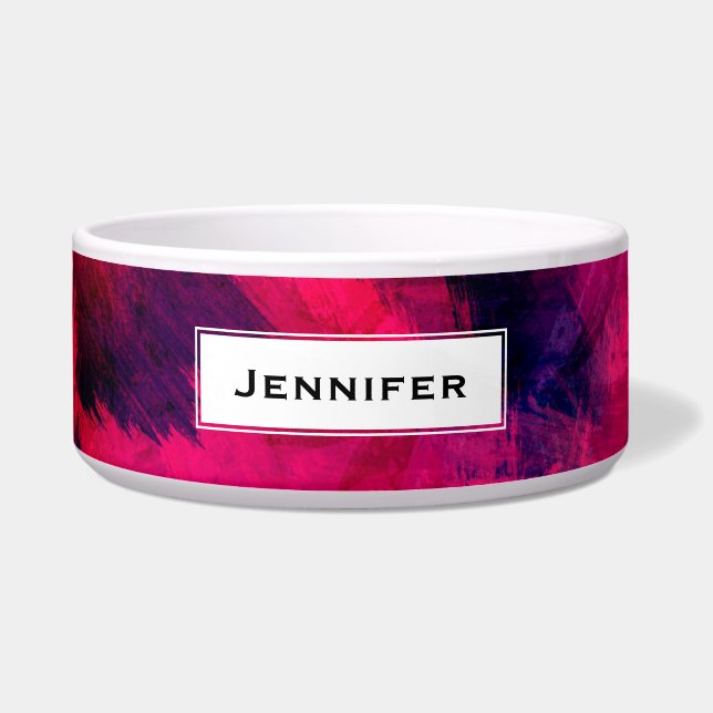 Dark Red and Purple Bold & Modern Abstract Bowl (Front)