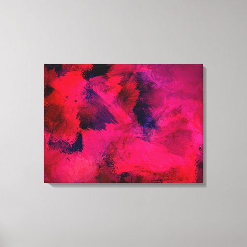 Dark Red and Purple Bold  Modern Abstract Canvas Print