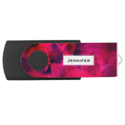 Dark Red and Purple Bold &amp; Modern Abstract Flash Drive