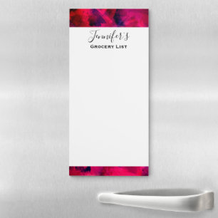 Dark Red and Purple Bold & Modern Abstract Magnetic Notepad