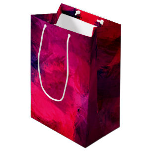 Dark Red and Purple Bold & Modern Abstract Medium Gift Bag