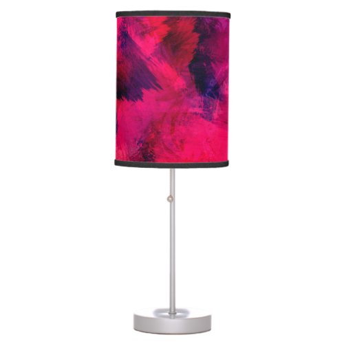 Dark Red and Purple Bold  Modern Abstract Table Lamp