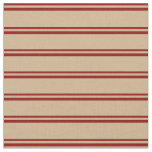 [ Thumbnail: Dark Red and Tan Lined Pattern Fabric ]