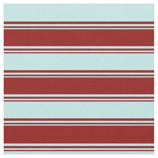 Dark Red and Turquoise Colored Stripes Fabric