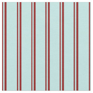 Dark Red and Turquoise Colored Stripes Fabric