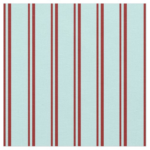 Dark Red and Turquoise Colored Stripes Fabric