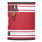 Dark Red and White Basketball Lamp Shade (Right)